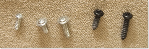 Five types of screws